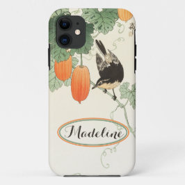 Japans blok print vogel Oranje fruit personalisere Case-Mate iPhone Case