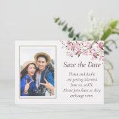 Japans Blossom Wedding Save The Date Kaart (Staand voorkant)