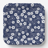 Japans Blur Sakura Kersenbloesem Bloemen Papieren Bordje (Voorkant)