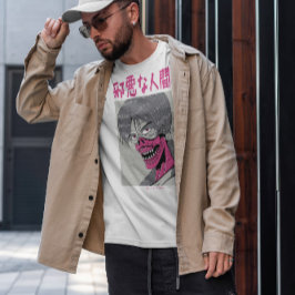 Japans bocht zorgt voor donkere animatie t-shirt