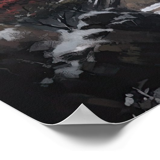 Japans boeddhistische tempel kunst print Poster (Hoek)