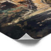 Japans boeddhistische tempel kunst print Poster (Hoek)