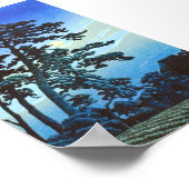 Japans Boerderij met Tree Woodblock Art Ukiyo-E Poster (Hoek)