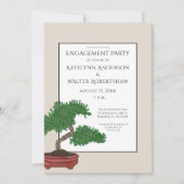 Japans Bonsai Boom Bruiloft Verlovingsfeest Kaart (Voorkant)