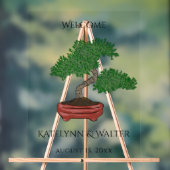 Japans Bonsai Boom Bruiloft Welkom Acryl Bord (Neutraal)