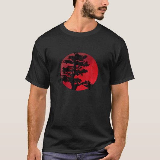 Japans Bonsai Tree T Shirt Japans Traditie Gr (Voorkant)