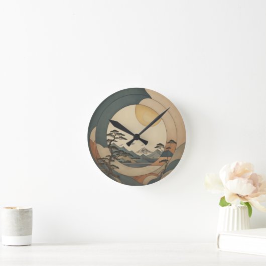 Japans boomlandschap ronde klok (Huis)