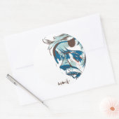 Japans bord - Rood Ronde Sticker (Envelop)