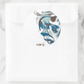 Japans bord - Rood Ronde Sticker (Tas)