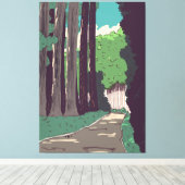 Japans bos canvas afdruk (Insitu (Houten vloer))