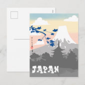 Japans Briefkaart met de Pagode en de berg Fuji (Voorkant / Achterkant)