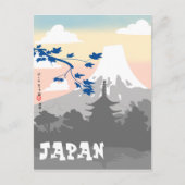 Japans Briefkaart met de Pagode en de berg Fuji (Voorkant)