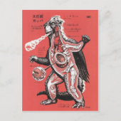  Japans Briefkaart van de Cutaway Monster (Voorkant)