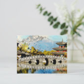 Japans brug landschapskunst Briefkaart (Staand voorkant)