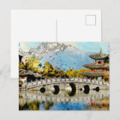 Japans brug landschapskunst Briefkaart (Voorkant / Achterkant)
