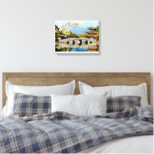 Japans brug landschapskunst Canvas Afdruk (Insitu (Slaapkamer))