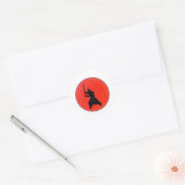 Japans Bushido Ronde Sticker (Envelop)