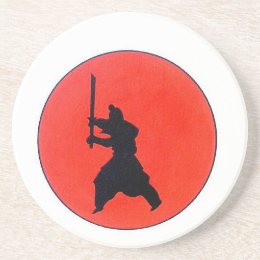 Japans Bushido Zandsteen Onderzetter (Voorkant)