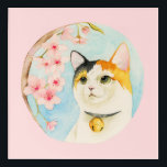 Japans calico Cat Waterverf schilderen Acryl Muurkunst<br><div class="desc">Dit is een illustratie van de waterverf van een calicaanse kat die naar boven kijkt en geniet van de kersensbloesem. "Hanami" is een Japanse traditie waarin mensen vieren en feesten onder de kersenbloesem wanneer ze in volle bloei zijn. Geweldig ontwerp voor kattenliefhebbers.</div>