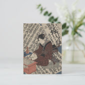 Japans Caligraphy en keizer Horikawa Briefkaart (Staand voorkant)