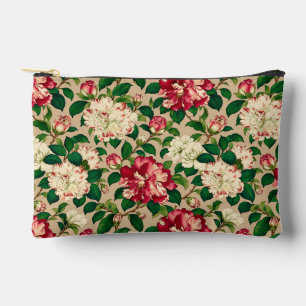 Japans Camellia Patroon. Diep Roze op Beige Etui