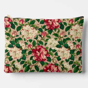 Japans Camellia Patroon. Diep Roze op Beige Etui