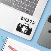 Japans Camera Man | カメラマン Sticker (Laptop met iPhone)