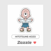 Japans Cartoon Eenogig Yokai Hitotsume-kozo Sticker (Vel)
