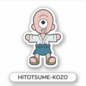 Japans Cartoon Eenogig Yokai Hitotsume-kozo Sticker (Voorkant)