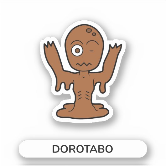Japans Cartoon Mud Yokai Dorotabo Sticker (Voorkant)