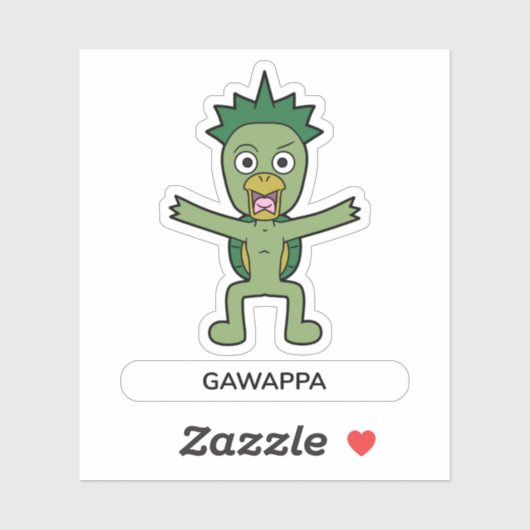 Japans Cartoon Yokai Gawappa Sticker (Vel)