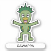 Japans Cartoon Yokai Gawappa Sticker (Voorkant)