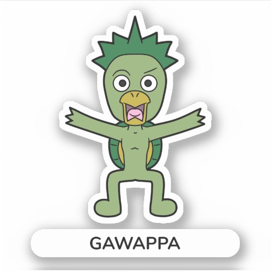 Japans Cartoon Yokai Gawappa Sticker (Voorkant)