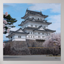 Japans Castle, Odawara, sakura illustratie