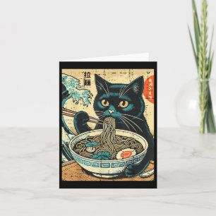 Japans Cat Ramen Great Wave  Art Food Mannen Kaart