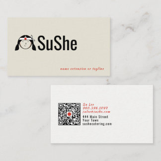 Japans chef-logo | QR-code Visitekaartje