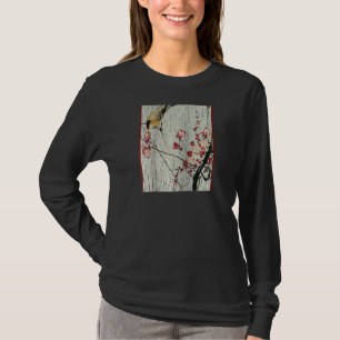 Japans Cherry Blossom Graphical Art Wood T-shirt