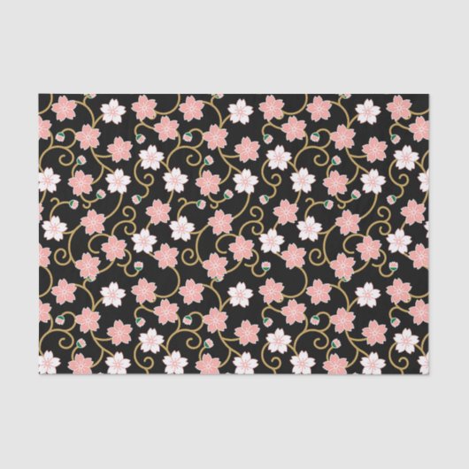 Japans Cherry Blossom Pattern Tissuepapier (Voorkant)
