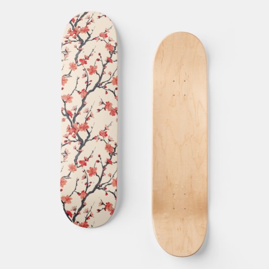 Japans Cherry Blossom Skateboard (Voorkant)
