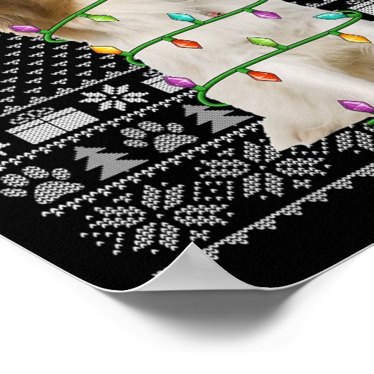 Japans Chin Hondenliefhebber Santa Ugly Japanese C Poster (Hoek)