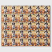 Japans chin in de herfst verlaat Thanksgiving kuns Cadeaupapier (Vlak)