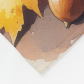 Japans chin in de herfst verlaat Thanksgiving kuns Fleece Deken (Hoek)