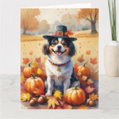 Japans chin in de herfst verlaat Thanksgiving kuns Kaart (Voorkant)