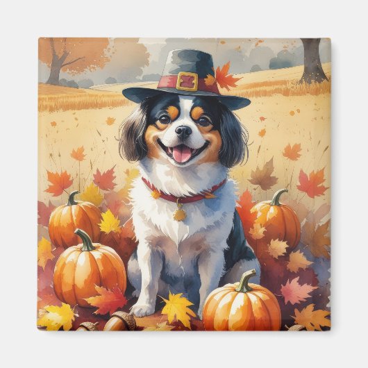 Japans chin in de herfst verlaat Thanksgiving kuns Magneet (Voorkant)