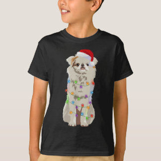 Japans Chin Kerstverlichting Xmas Hondenliefhebber T-shirt