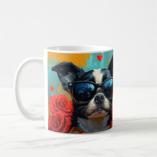 Japans Chin met Hart Rozen Valentijnsdag Koffiemok (Links)