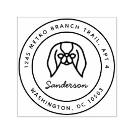 Japans Chin/Pekingese retour adres stempel