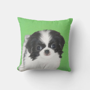 Japans Chin Puppy Painting - Oorspronkelijke honde Buitenkussen