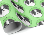 Japans Chin Puppy Painting - Oorspronkelijke honde Cadeaupapier (Rol Hoek)