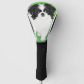 Japans Chin Puppy Painting - Oorspronkelijke honde Golfheadcover (Voorkant)